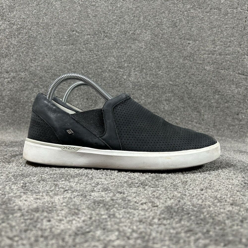 Kizik Vienna Women’s Size 9 M Black Leather Suede Slip On Comfort Shoes Used